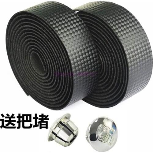 By DHL 100pair Bicycle Cycling Road Bike Handlebar Tape Anti-slip Belt Strap +2 Bar Plug Carbon Bike Accessories Parts