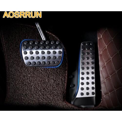 AOSRRUN Stainless steel Accelerator pedal brake pedal Car Accessories For Mercedes Benz C-Class C200 C180 C300 W205 2015 2016