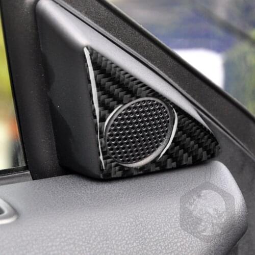 Genuine Carbon Fiber For Nissan GTR R35 2008-2020 Car A Pillar Door Louder Speaker Cover Trim Car Styling