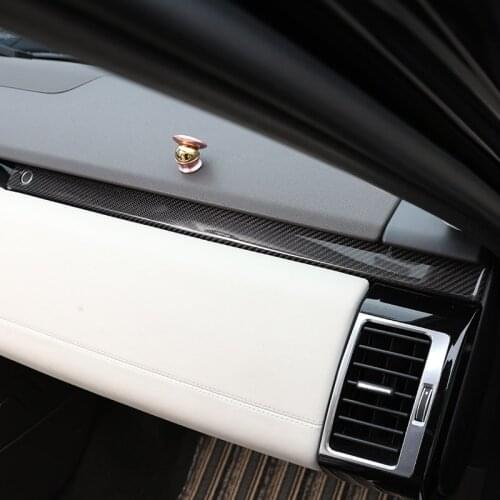 Real Carbon fiber For Land Rover Discovery 5 LR5 2017 2018 2019 L462 Car Dashboard Decoration Panel Trim Auto Accessories