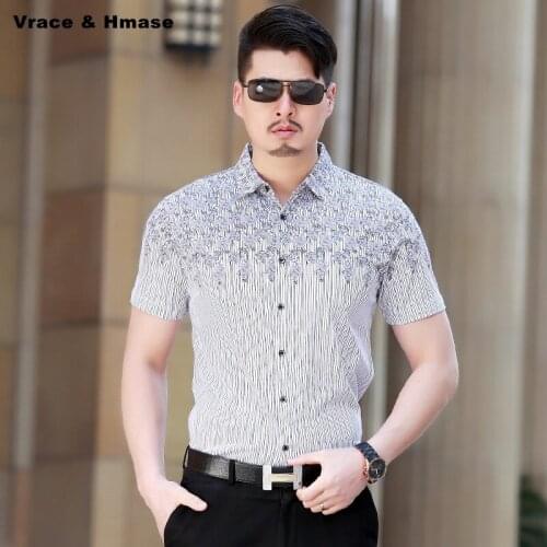 Business casual mercerized cotton soft comfortable quality men shirt Summer new arrival fashion slim short sleeve shirt M-XXXL