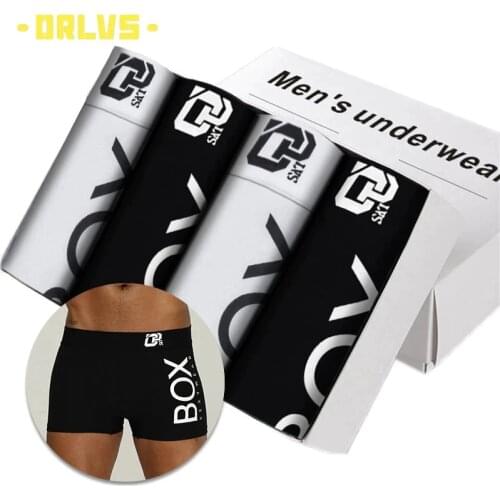 4pc/lot Boxershorts Fashion Men Boxers Men Underwear Sexy Man Panties Cotton Soft Shorts Boxer Mesh Breathable Mens Hombre Cueca