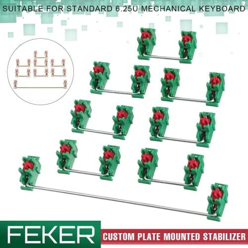 Feker PCB Cherry OEM Stabilizer Holy Panda Colored 6.25U 2U Plate Mounted Satellite Axis For Mechanical Keyboard Modifier Keys