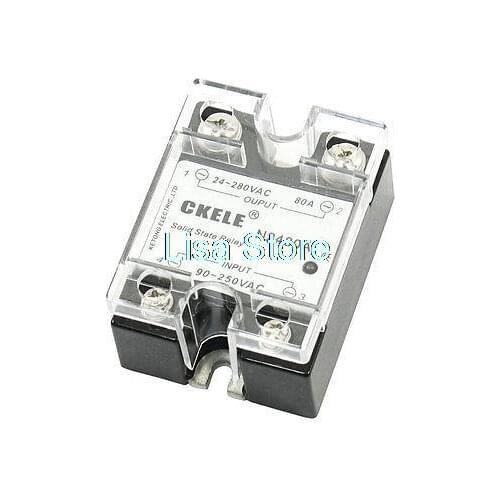 Temperature Contoller 4 Pin AC 24-280V to 90-250V 80A Solid State Relay