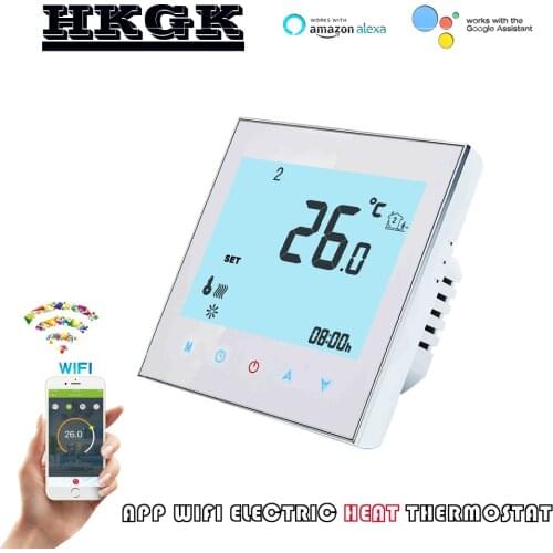 EU 95-240VAC 16A Dual sensor wifi wireless heating thermostat control for electric heat,heating cable,electric heating film