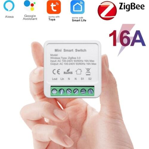 Tuya Smart ZigBee Switch Module Home Automation DIY Breaker Supports 2 Way Control, Work with Alexa Google Home