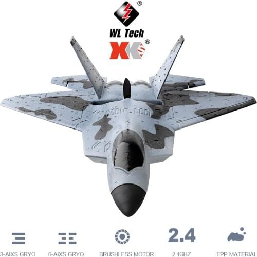 WLtoys XKS A180 RC Plane 3 Channel Brushless Motor 3D 6G Mode Stunt Flying Rudder Adjustable RC Foam Airplane