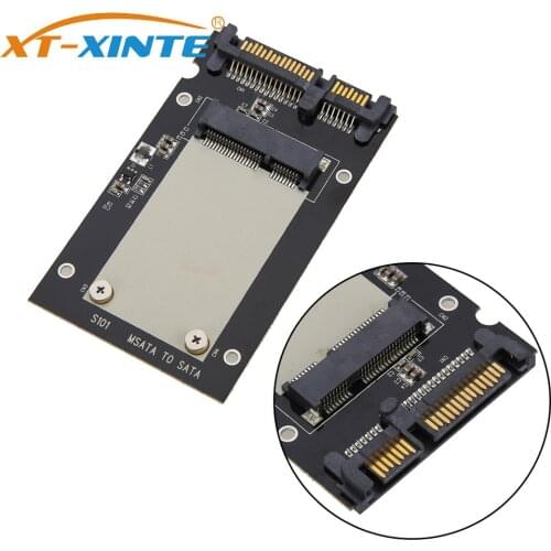 XT-XINTE Adapter Card mSATA Mini SSD to 2.5" SATA SATA3 Drive 22Pin Converter with Protective Case for Windows Vista Linux Mac
