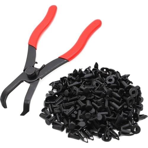 50/100PCS Fender Clip Body Rivet 7661855 8mm Hole For Polaris ATV UTV Plastic Body Rivet Pliers Tool and Rivets