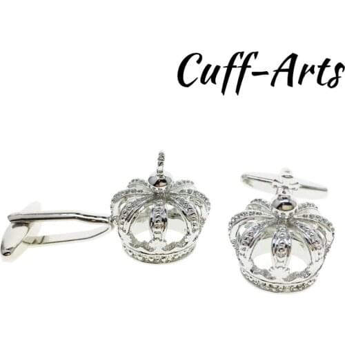 Cufflinks for Mens Crown Cufflinks With Crystals Cuff Link Gifts for Men Shirt Cuff links Bouton De Manchette by Cuffarts C10205