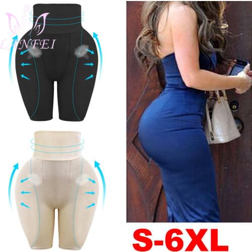 LANFEI Butt Lifter Hip Padded Panties Women Fake Ass Buttocks Elastic Sponge Pad High Waist Body Shaper Slim Thigh Modeling Pant