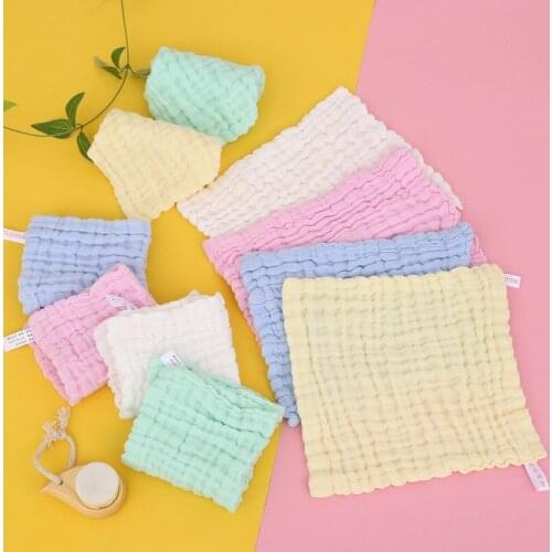 1Pcs Towel Baby Facecloth Bath Towel Handkerchief Cotton Burp Cloth Soft Absorbent Gauze Washcloth Kids Kindergarten Washcloth
