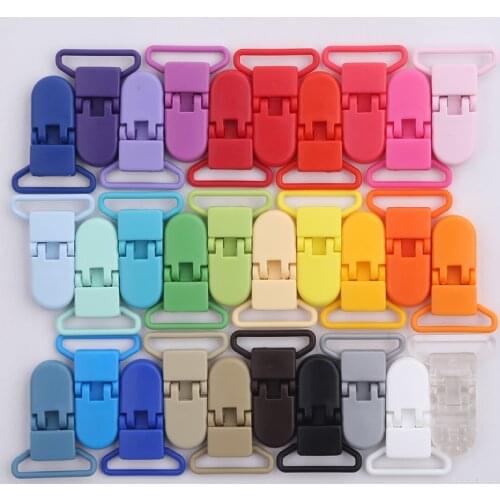 10pcs 25mm Plastic Baby Pacifier Chain Transparent Pacifier Clips Soother Holder For Baby Pacifier Nipples Holder Round Clamp