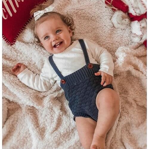 Baby Boys Girls Clothes Jumpsuit 0-2Y Baby Knitting Rompers 2020 Spring Newborn Cute Overalls Infant Girl Boy Sleeveless Romper