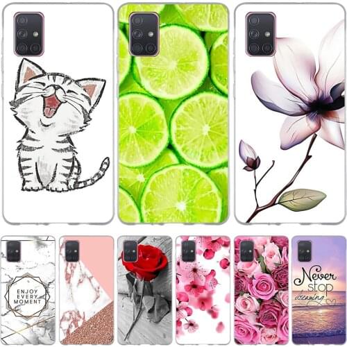 For Samsung Galaxy A71 SM-A715F Case Soft TPU Silicone Shell For Samsung Galaxy A71 A 71 Cover Cute Coque For Samsung A71 Capa