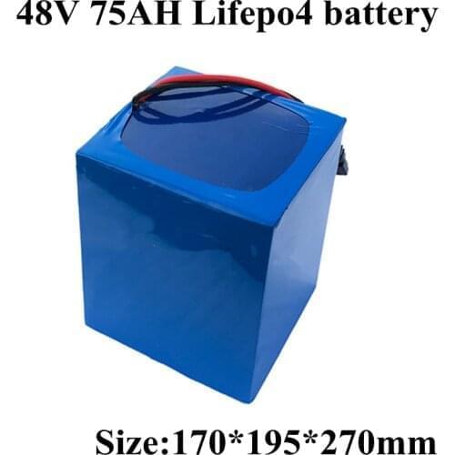 Customized 48V 70Ah 75Ah 80Ah LiFepo4 Lithium Battery Pack with BMS for 7000w Motorhome Motorcycle Vehicle+10A Charger