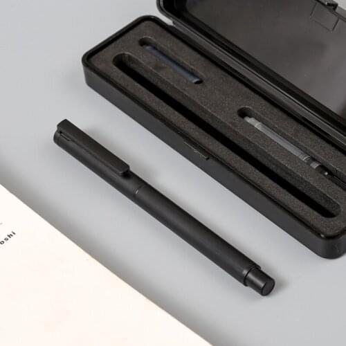 KACO TUBE Series Luxury Black Fountain Pen Set 0.5mm F Nib Steel Ink Pens for Simple Business Gift Free Shipping