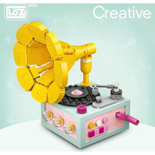 LOZ Mini Building Blocks phonograph Assemable Kids Educational Toys for Children Technic Girl Play House
