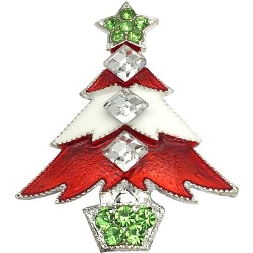 Fashion Christmas Brooches Santa Claus Hat gloves Bells Socks Snowfake Rhinestone Suit Metal Pins Badges Brooch New Year Gifts