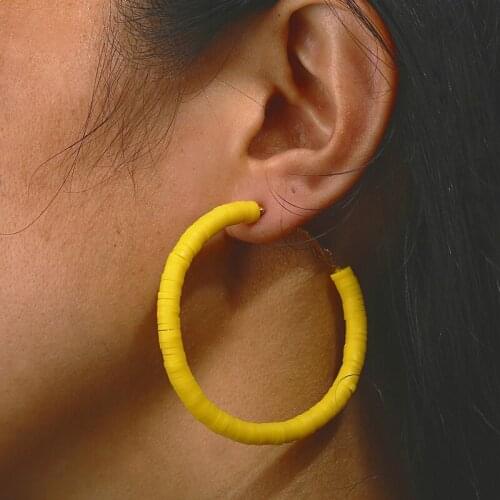 Modyle Trendy Large Hoop Earrings Big Smooth Circle Earrings Basketball Brincos Celebrity Brand Loop Earrings for Women Jewelry