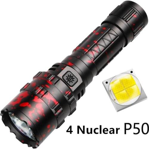 Can output New P50 Highlight Power Torch Aluminum Alloy USB Charging Tactical Waterproof Outdoor Carry High Power Flashlight