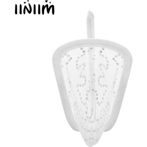 Mens Mini Lingerie Breathable Gay Panties Sissy Jockstraps See Through Sheer Man Bulge Pouch C-String Briefs Underwear Underpant