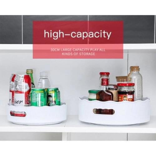 Non-Slip Kitchen Supplies Holder Rotating Storage Rack Multifunctional Seasoning Organizer Shelf Oilproof for Home Fruit Tra