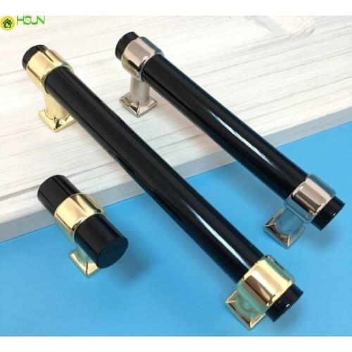 2 pcs New black acrylic handle organic glass Furniture cabinet door handle handle Jano handle Kitchen cabinet pull knob