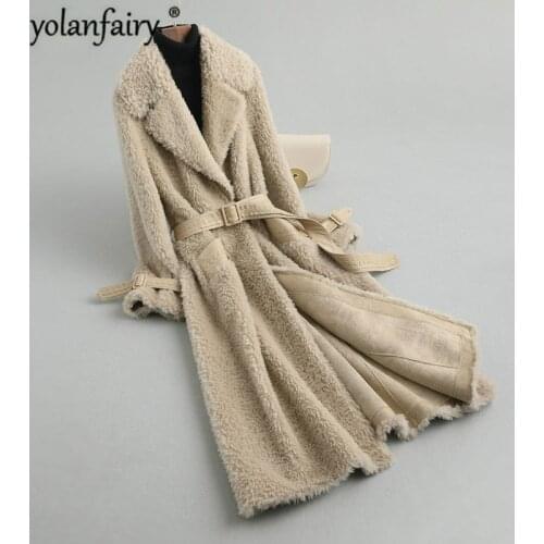 2020 New Real Fur Coat Women Winter Jacket 100% Wool Fur Coats and Jackets Korean Woman Clothes Abrigo Mujer KQN59423 KJ3586