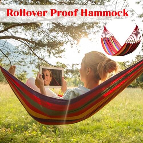 190*80cm Portable Hanging Hammock Lazy Chair Travel Outdoor Camping Swing Chair Thick Canvas Bed Indoor Home Bedroom Hammocks