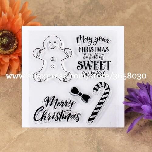 Merry Christmas SWEET Scrapbook DIY photo cards account rubber stamp clear stamp transparent stamp 8.5x9.5cm 80526118