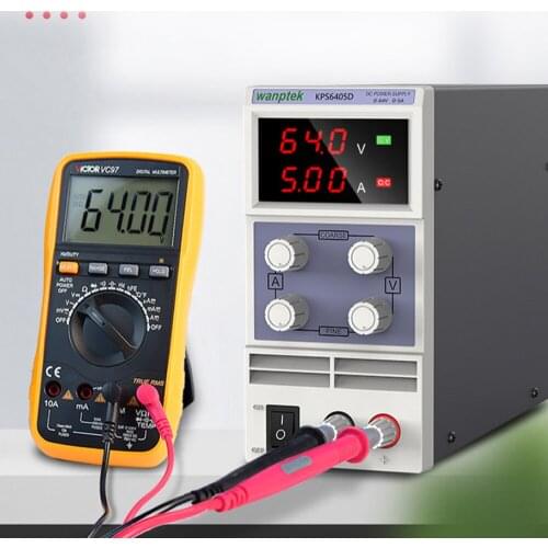 WANPTEK KPS6405D Adjustable DC Power Supply Output 0-64V/0-5A Manostat High Precision Double Display Switch Regulated Power