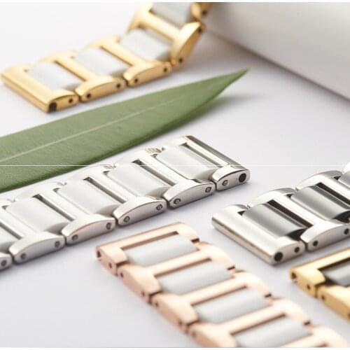 Butterfly Buckle Ceramic band for Samsung watch 42mm 46mm S2 S3 Vivo watch bracelet Huawei GT 2E pro Ticwatch S E strap