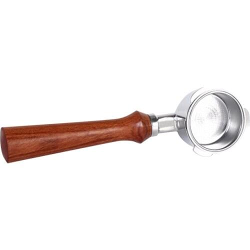 51Mm Coffee Machine Handle For HOMEX/Donlim Three-Ear Stainless Steel Solid Wood Handle Coffee Utensils
