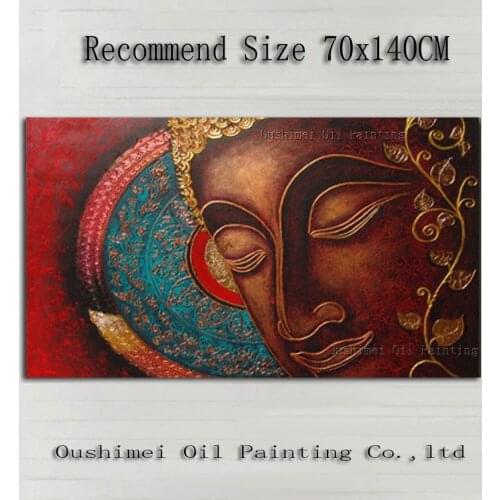 Handcraft Modern Artwork High Quality Handmade Buda Oil Paints On Canvas Abstract Buda Portrait Oil Painting For Wall Decoration