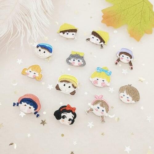 Self-adhesive Mini Fairy Tales Cartoon Character Embroidery Patches for Clothes Bag Shoes No Iron on Clothing Sticker Appliques