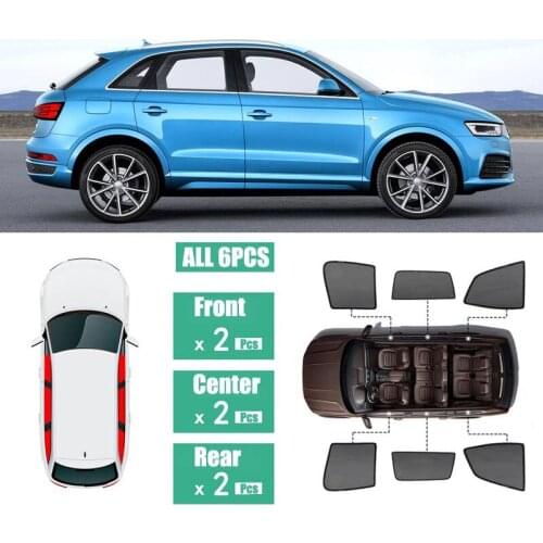 For Audi Q3 2011-2018 Window Sunshade UV Protection Ray Blocking Mesh Visor Laser Black Net Yarn