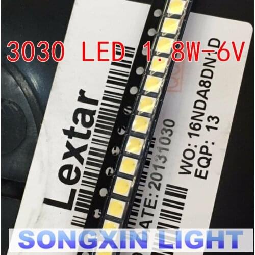 2000pcs High Power LED 1.8W 3030 6V Cool white 150-187LM PT30W45 V1 TV Application Lextar LED Backlight