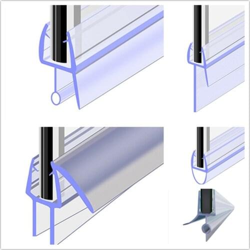 1Pcs Bath Shower Screen Seal Strip of 50cm PVC Door Window Glass Gap Weatherstrip 4 to 12mm Sealing Strips Fixture Accessories#1