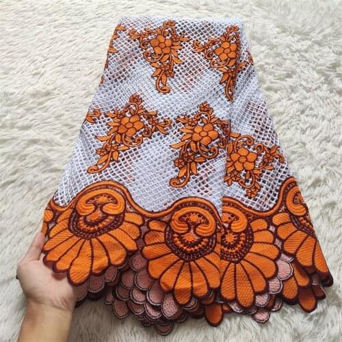 MIQIER 2021 High Quality African Lace Fabric Embroidery Swiss French Tulle Cotton 5yards Wedding Party Dress Guipure Sequins