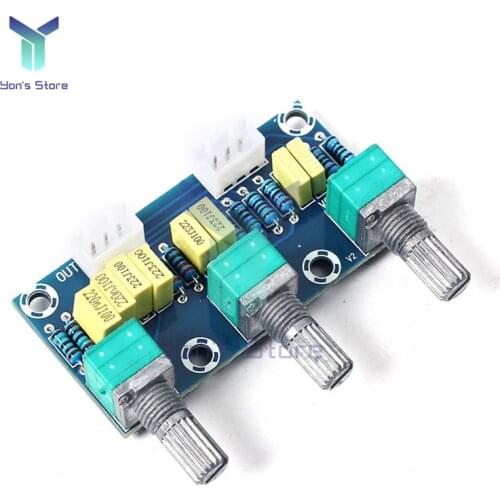 XH-M802 Amplifier Board High and Low Voltage Mixer Tone Board Volume Control Subwoofer Diy Electronic PCB Board Amplificador