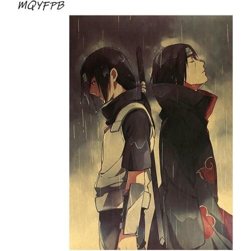 Japanese Anime Kraft Paper Poster Home Room Bedroom Wall Decorative Painting Core 50.5x35cm