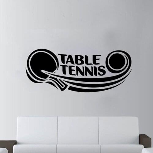 YOYOYU Wall Decal Sport Table Tennis Logo Vinyl Wall Stickers Livingroom GYM Studio Art Mural Removable Interior Decor DIY CY24