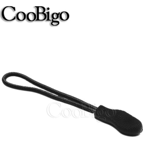 50pcs Zipper Pulls End Fit Rope Tag Fixer Zip Cord Puller Tab Replacement Clip for Garment Travel Bag Backpack DIY Accessorise