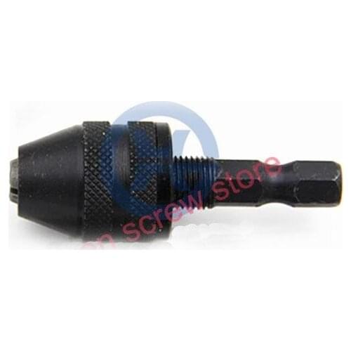 1pcs 0.3-3.9mm black Electric Screwdriver Drill Chuck Sliver&Black Drill Bit Chuck Hex Shank Adapter Converter Quick Change