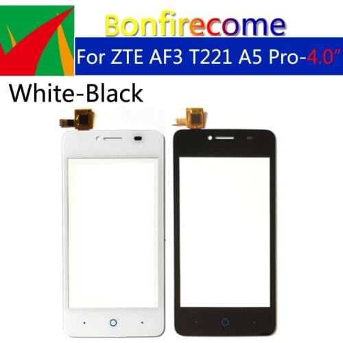 10Pcs\lot For ZTE Blade AF3 T221 A5 Pro Touch Screen Panel Digitizer Sensor Front Glass Outer Touchscreen Replacement 4.0 inch