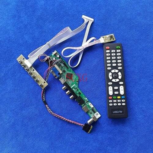 40-Pin LVDS AV VGA USB HDMI-compatible Kit Signal analog 1366*768 Monitor controller drive board LCD LED Fit LP101WH1/LP101WH2