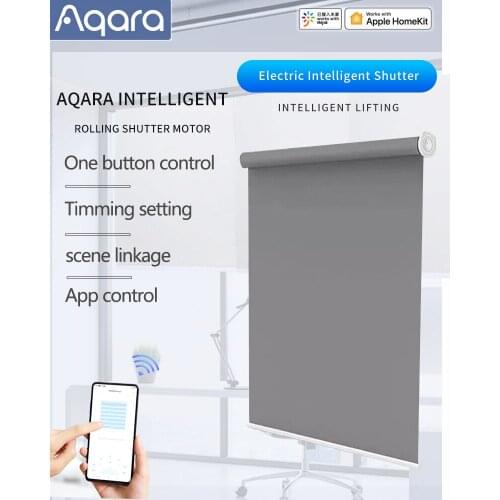 Aqara Motorized Roller Blinds Half shading Series Fabric Custom Made Size For Office Home mihome app comtrol smart shutter