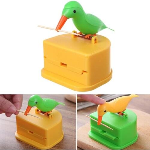 Toothpick Holder Cartoon Cute Bird Automatic Toothpick Box Toothpick Container