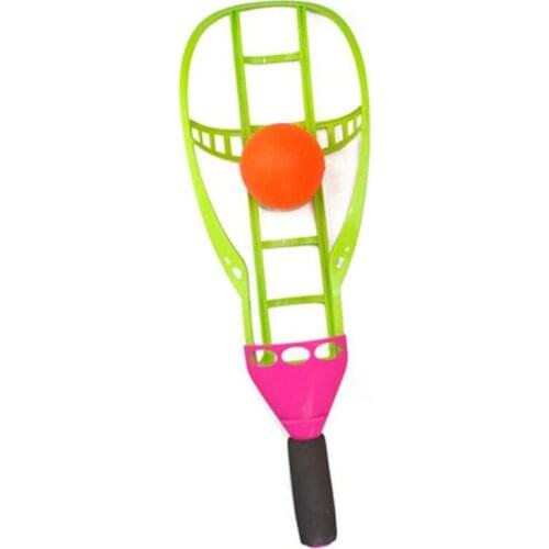 Children Launch Catch Ball Game Set Toss Ball Toy Launch Catch Ball Game 2 Rackets 2 Balls